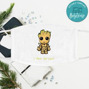 I Am Groot Face Mask, Avengers Face Mask, Avengers Baby Groot Face Mask, Funny Baby Groot Face Mask, Baby Groot , Funny Baby Groot Face Mask
