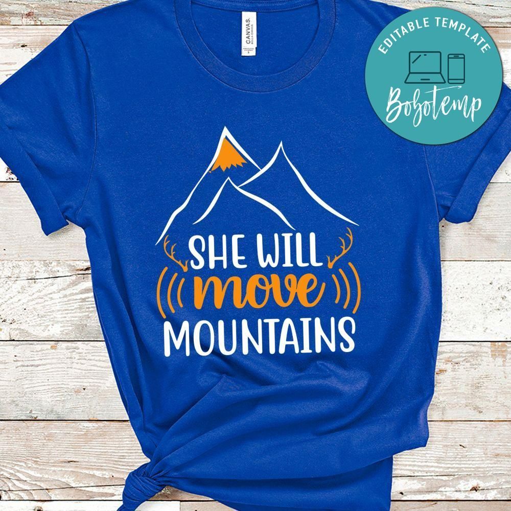 She Will Move Mountains Black Shirt