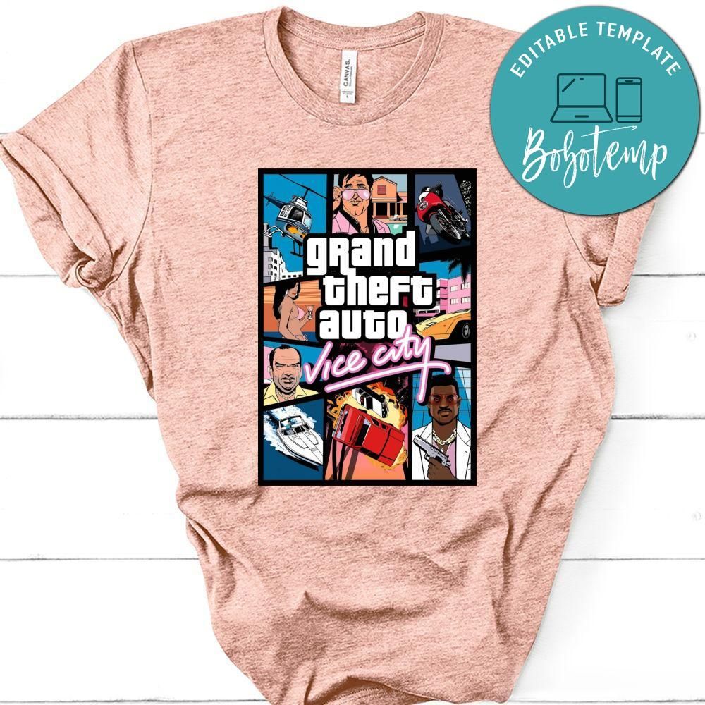 Vice City Game Shirt, Grand Theft Auto Vice City Shirt