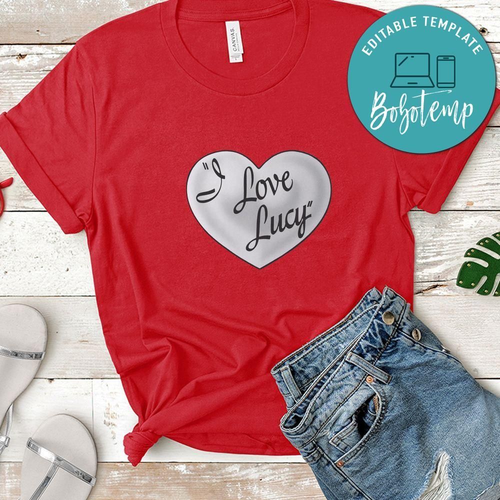 I Love Lucy Heart Shirt