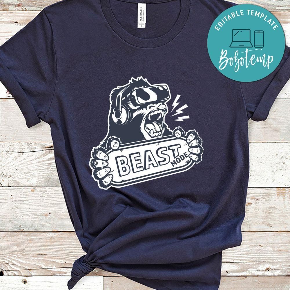 Gamer Beast Mode Black Shirt