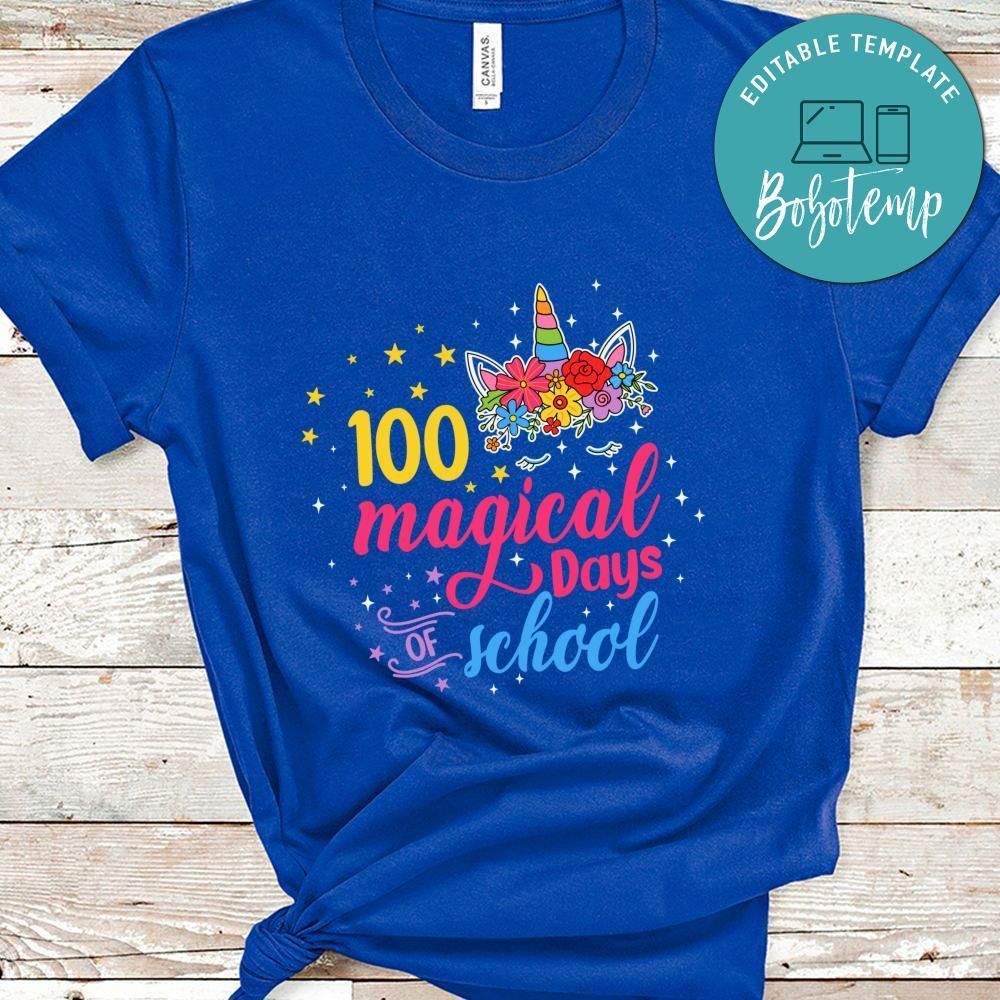100 Magical Days of School Unicorn Kids Shirt