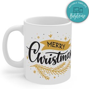 Merry Christmas Typography No22 Mug