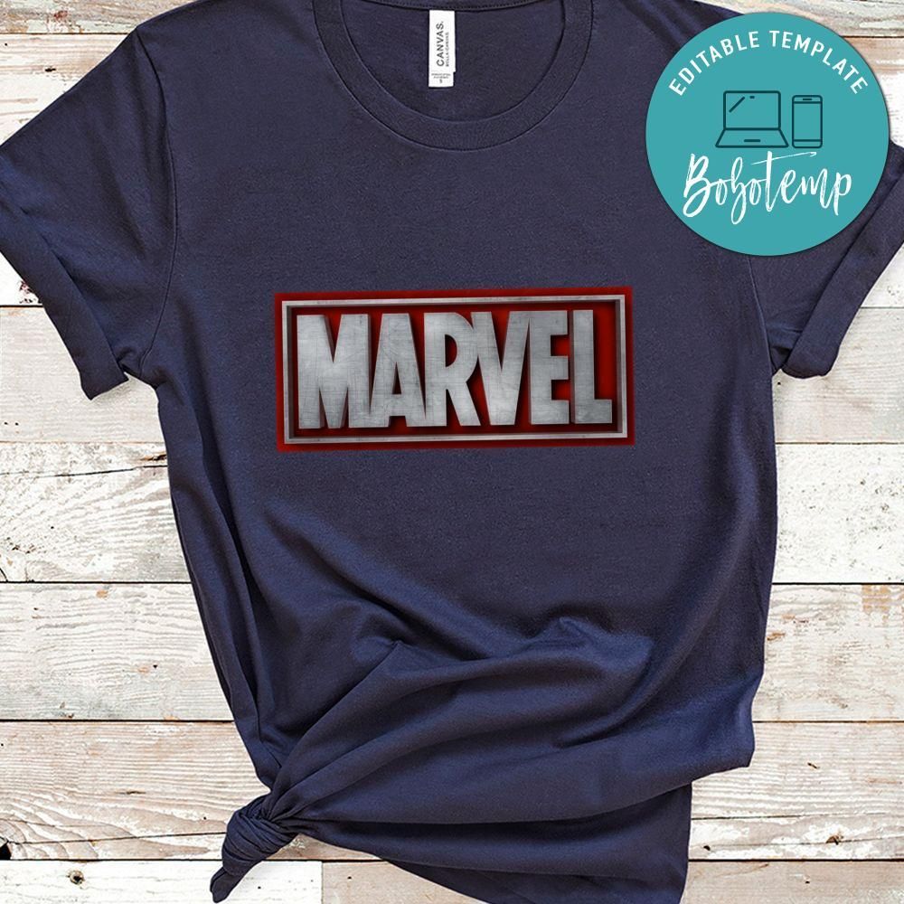 Marvel Typography Shirt, Marvel Gift Shirt
