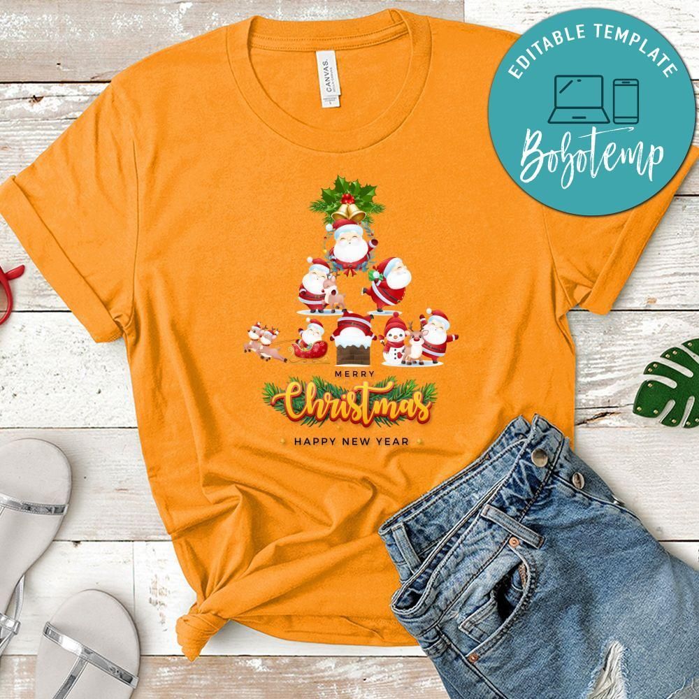 Merry Christmas And Happy New Year, Cute Santa Claus For Christmas Day Gift Shirt