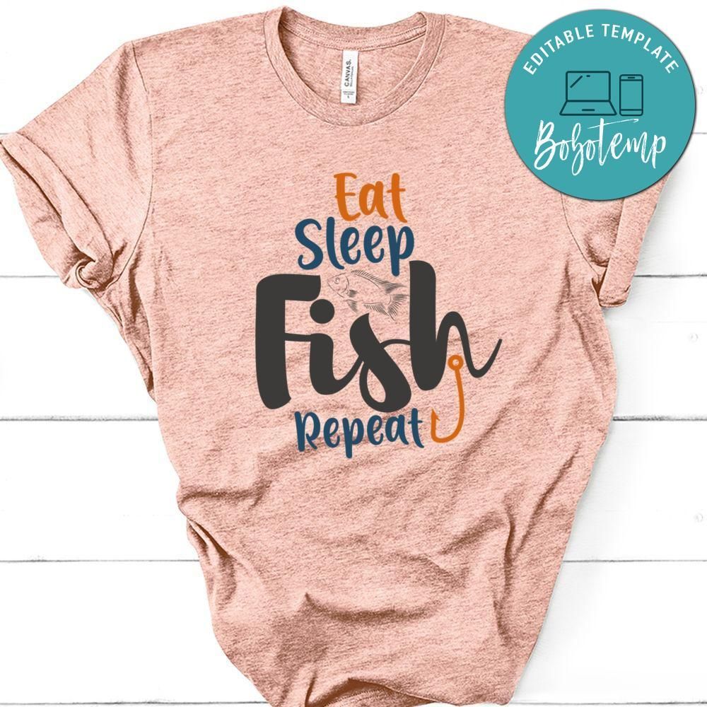 Eat Sleep Fish Repeat Tshirt