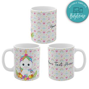 Cute Unicorn Birthday Mug
