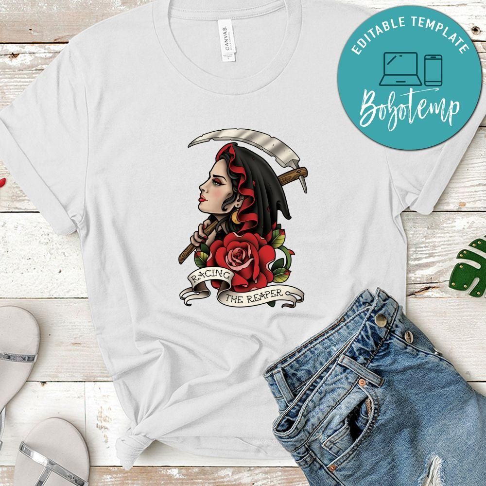 Racing The Reaper Shirt, Tatoo Lady Shirt