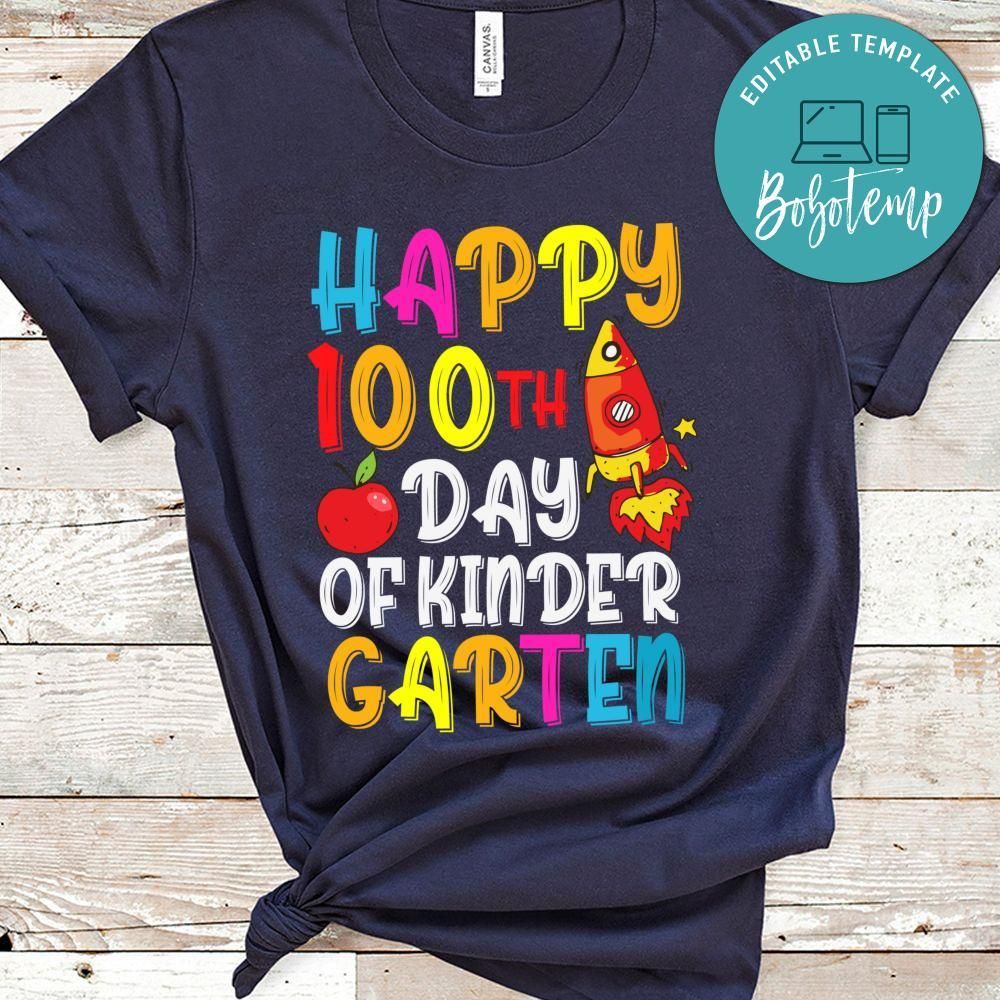 Happy 100th Day of Kindergarten Teacher Shirt