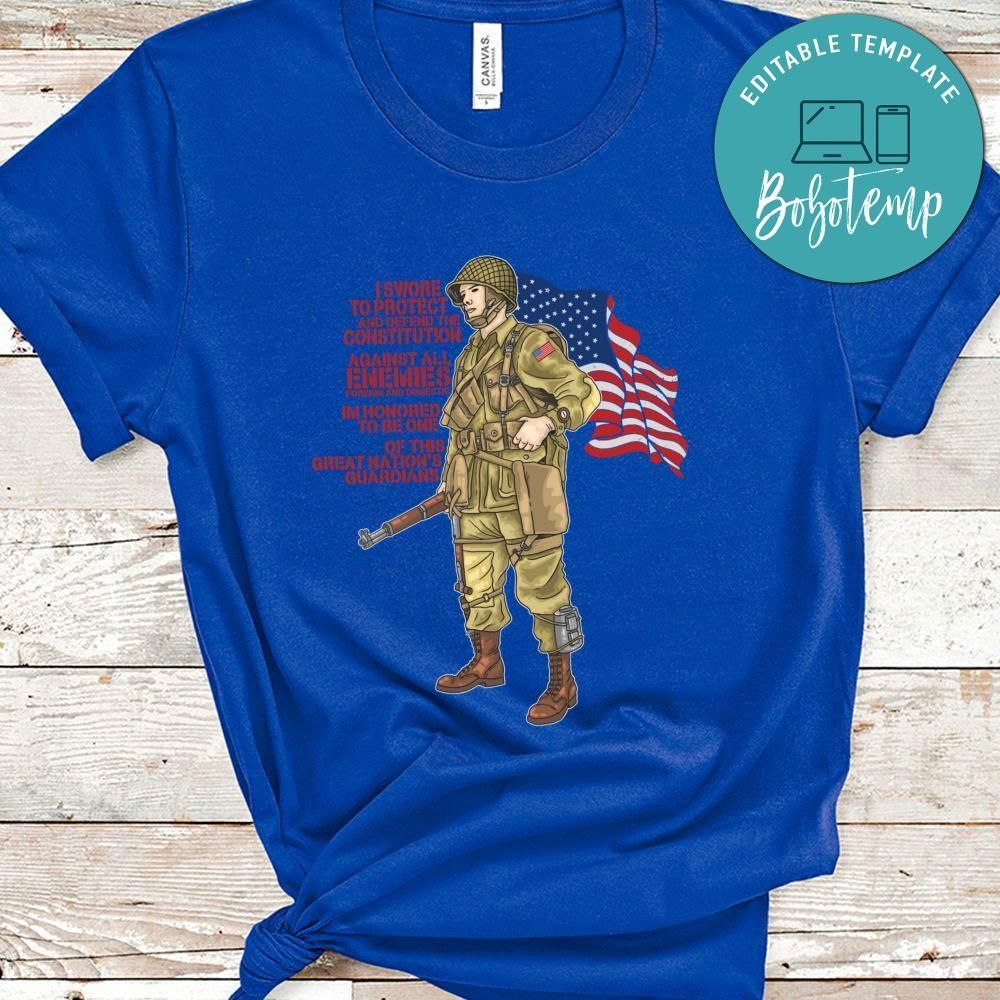 Veteran American World War Soldier Tshirt