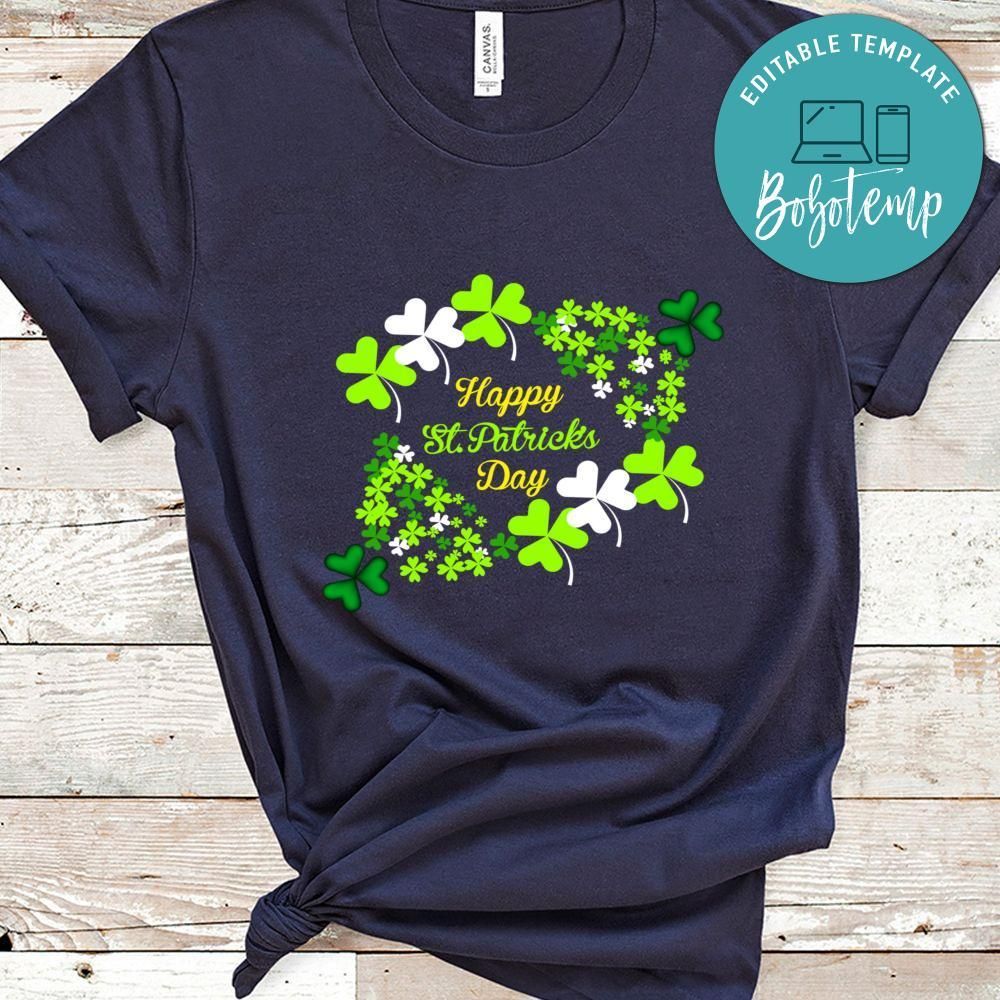 Clover Green Leaves Border St.Patrick's Day Shirt