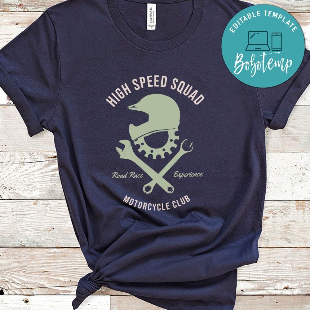 High Speed Squad Road Race Experience Motorcycle Club Shirt