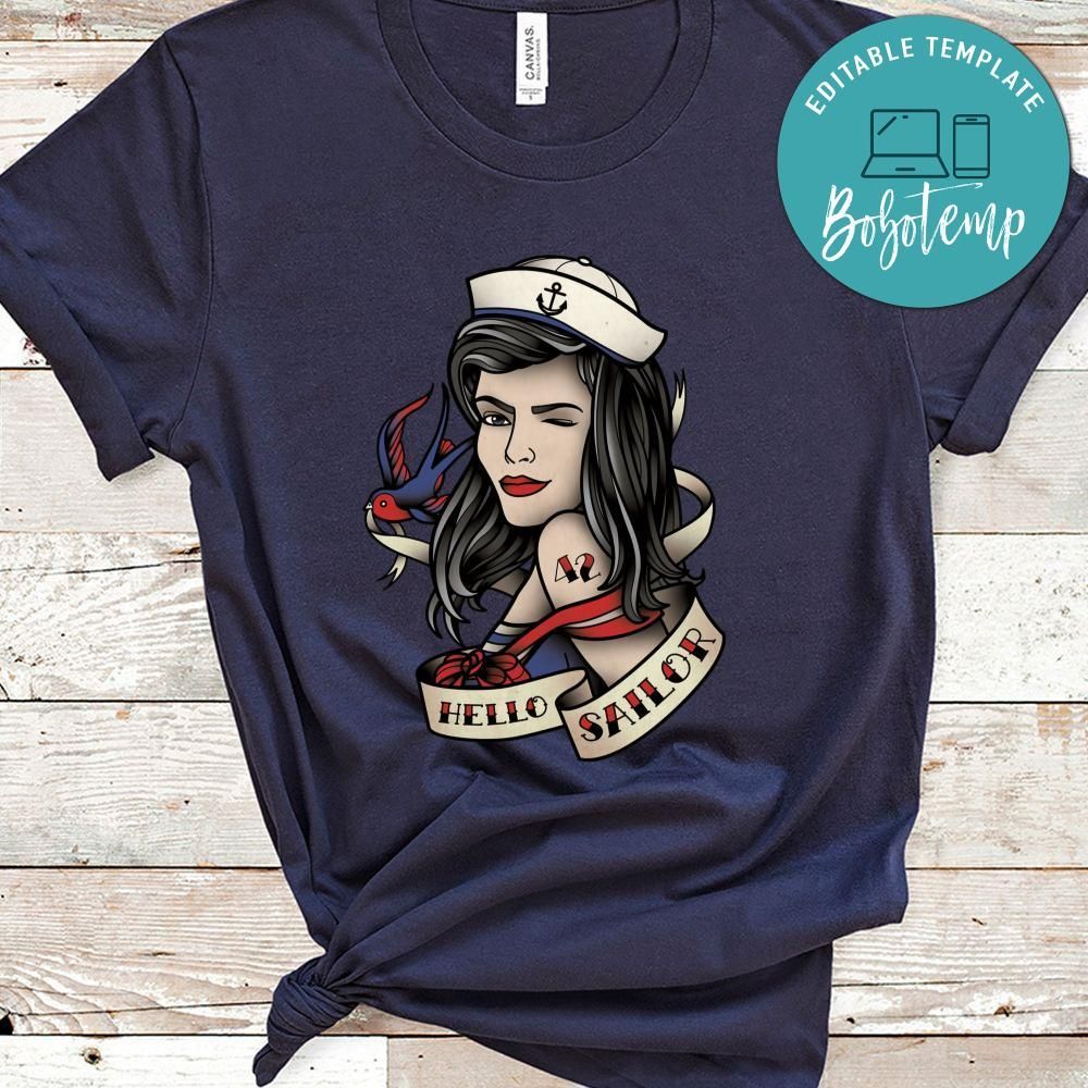 Tatoo Lady Shirt, Hello Sailor Shirt