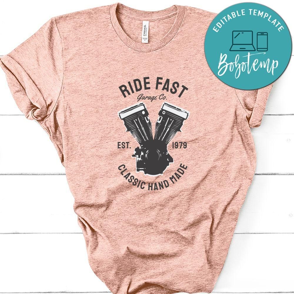 Ride Fast Garage Co Classic Hand Made Shirt
