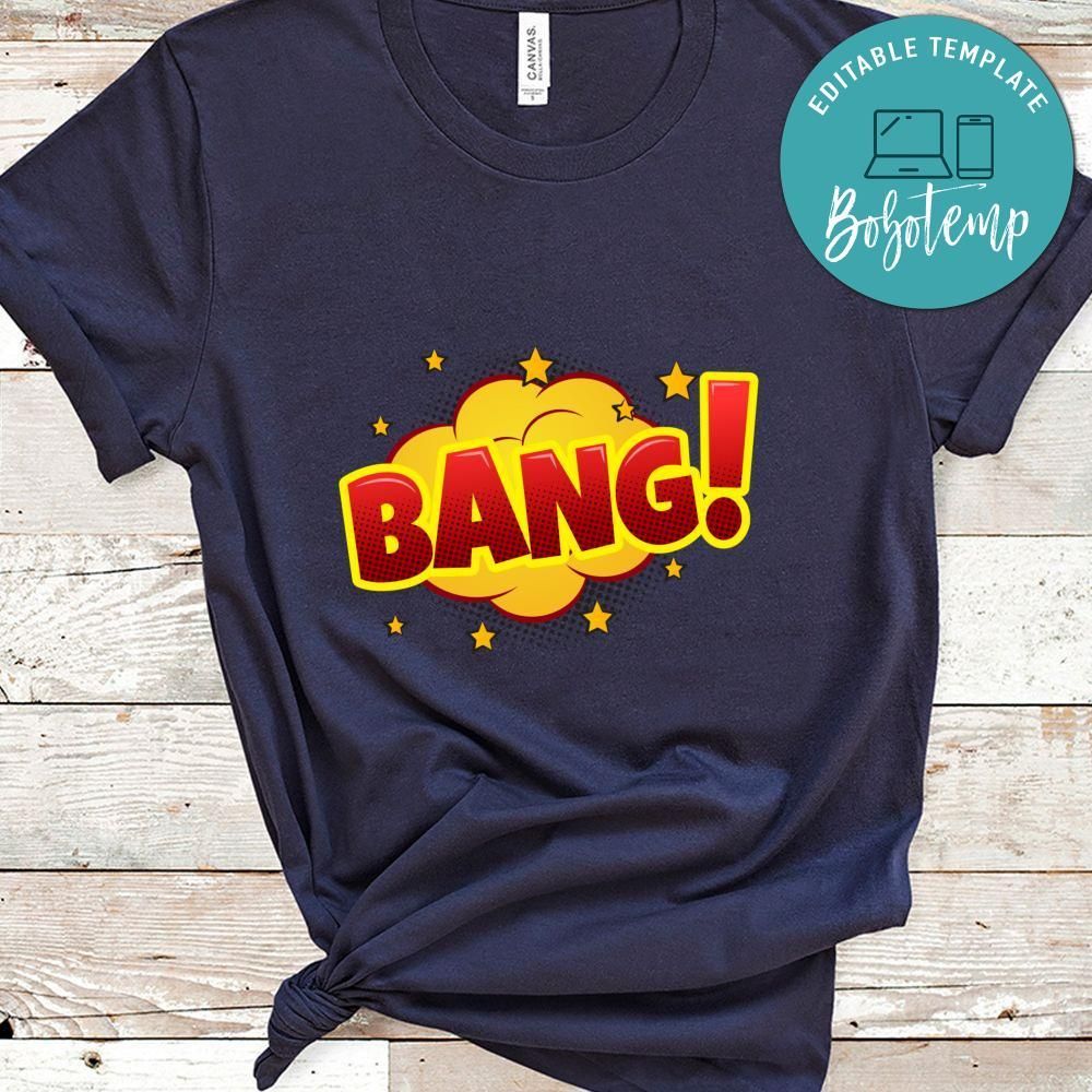 Funny Cartoon Bang Comic Shirt