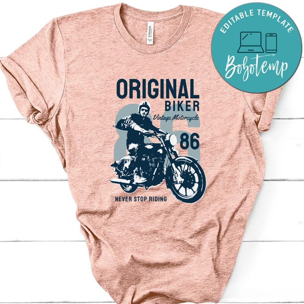 Original Biker Vintage Motorcycle Never Sto Riding Shirt