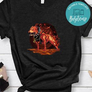 Dog Fire Pitbull From Hell Shirt