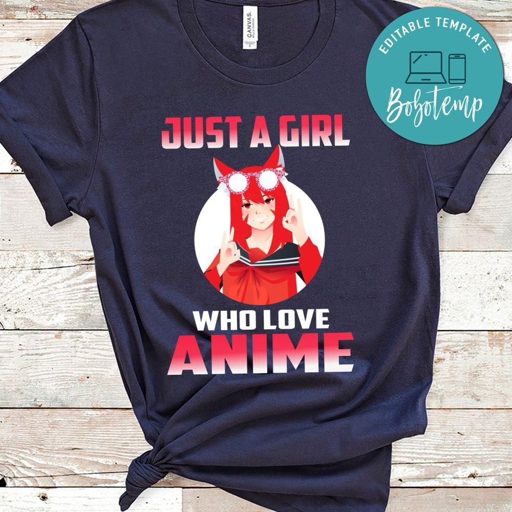 Just A Girl Who Loves Anime Shirt, Girl Anime Shirt