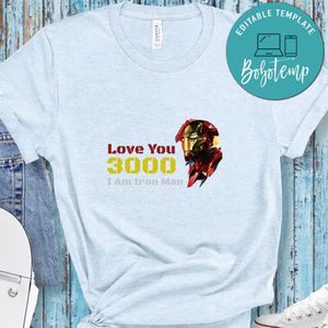 Love You 3000, I Am Iron Man Shirt, Iron Man Gift Shirt