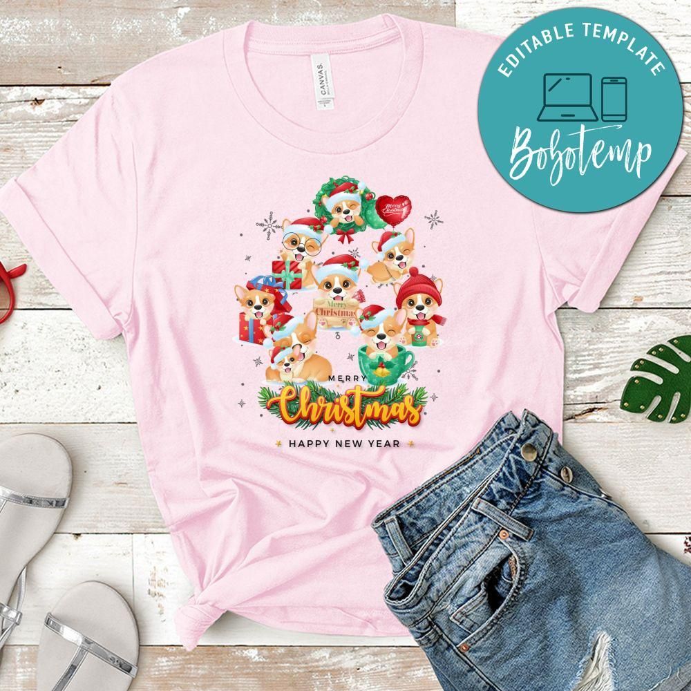 Merry Christmas And Happy New Year, Cute Corgi For Christmas Day Shirt