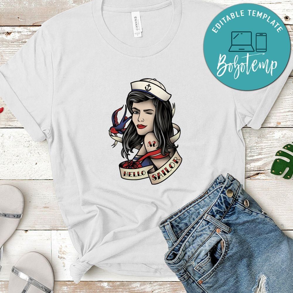 Hello Sailor Shirt, Tatoo Lady Shirt