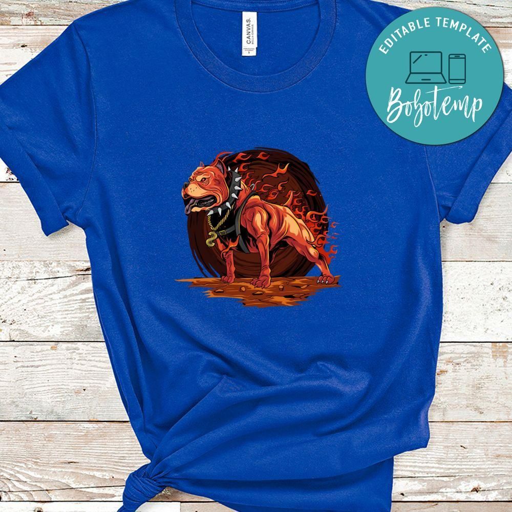 Dog Fire Pitbull From Hell Shirt