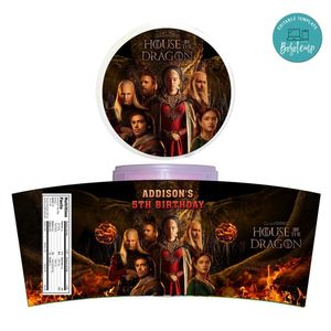 House Of The Dragon Cotton Candy Label Template To Print At Home Instant Download