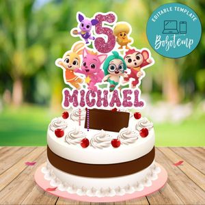 Pinkfong Wonderstar Cake Topper Template Printable Instant Download