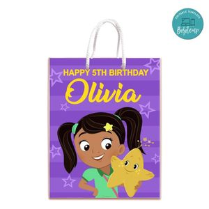 Nina's World Gift Bag Label Template Printable Instant Download