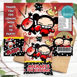 Pucca Birthday Chip Bag Digital File Printable Instant Download