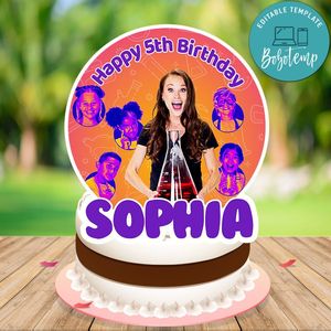 Emily's Wonder Lab Cake Topper Template Printable Instant Download