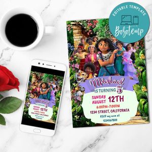Encato Birthday Mobile Invite Customizable Template Instant Download