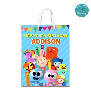 Baby First Tv Gift Bag Label Template Printable Instant Download