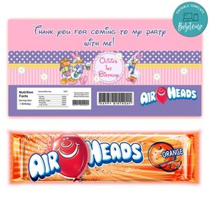 Daisy Duck Airhead Candy Wrapper Template Printable Instant Download