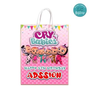 Cry Babies Gift Bag Label Template Printable Instant Download