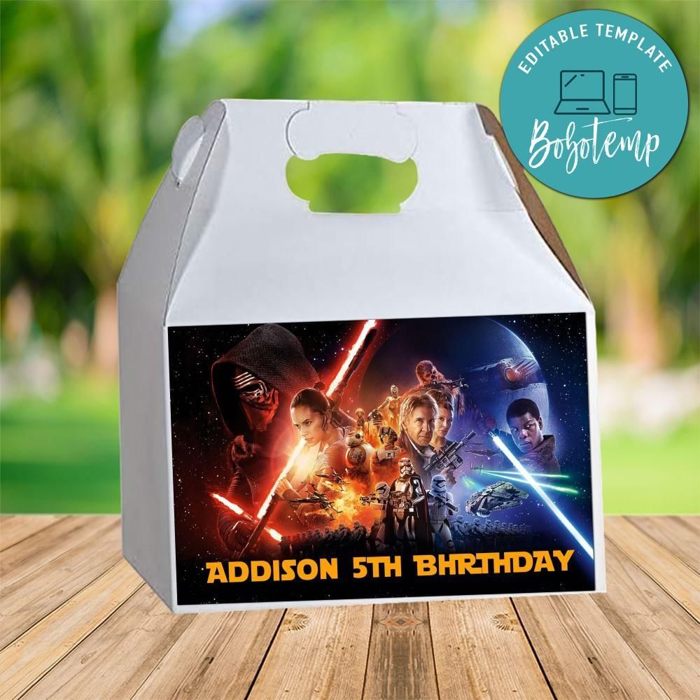 Star Wars Gable Box Digital File Printable Instant Download