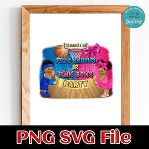 Free Throws or Pink Bows Customer request PNG file template