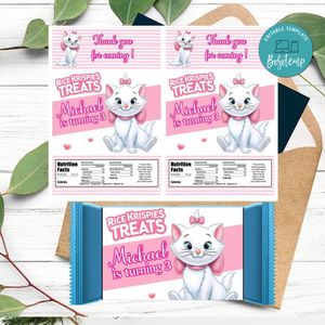 Marie Kitten Rice Krispies Treats Template Printable Instant Download