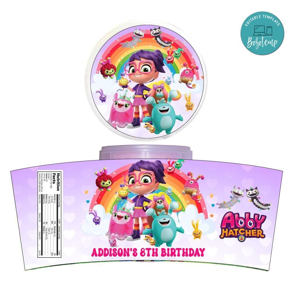 Abby Hatcher Cotton Candy Label Template To Print At Home Instant Download