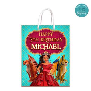 Elena Of Avalor Gift Bag Label Template Printable Instant Download