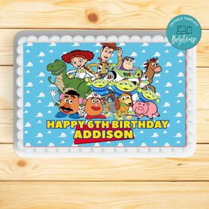 Toy story Sheet Cake Template Printable Instant Download