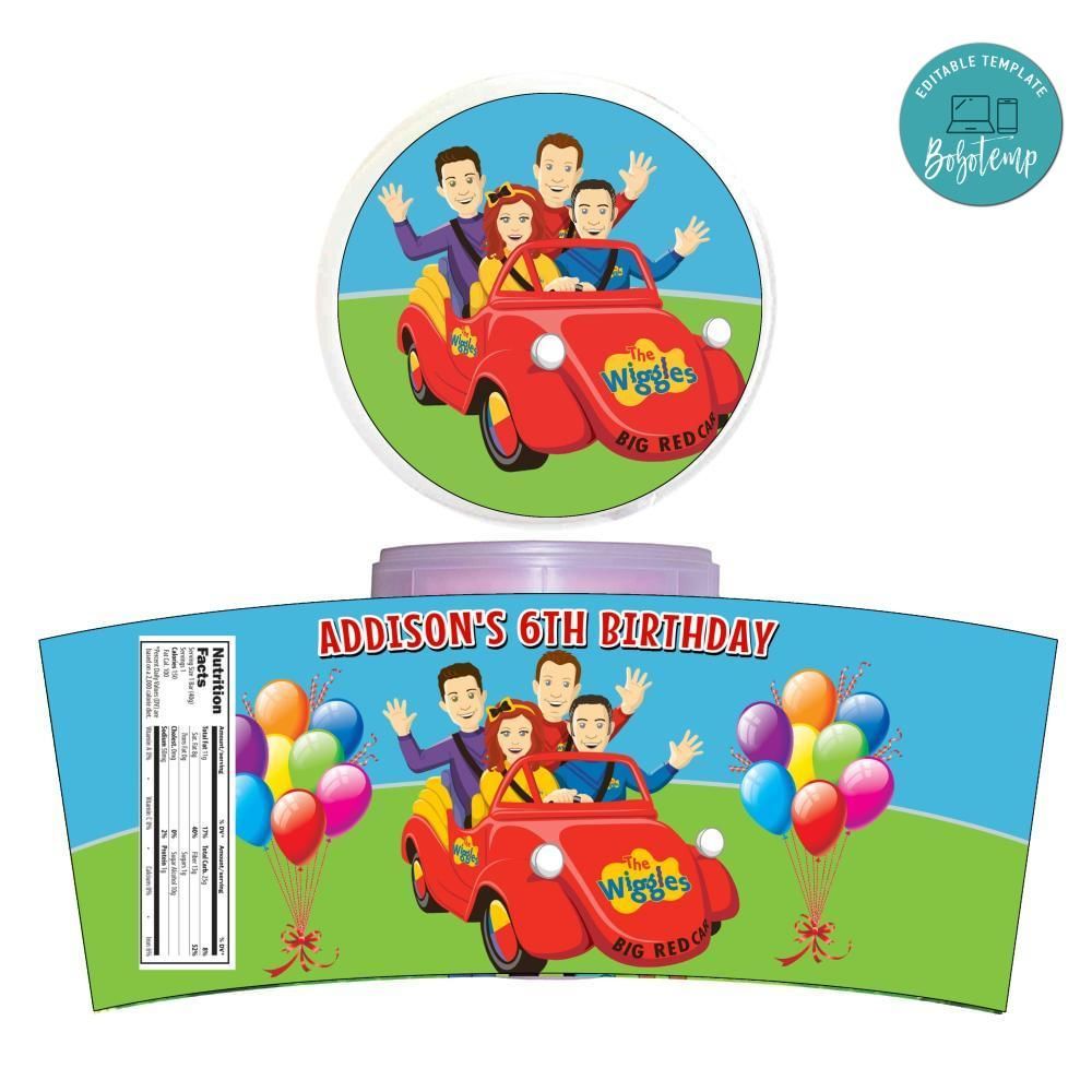 Wiggles Cotton Candy Label Template To Print At Home Instant Download