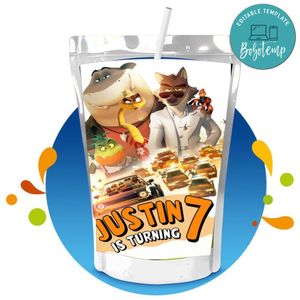 The Bad Guys Capri Sun Birthday Labels Digital File Printable Instant Download