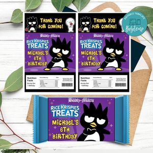 Badtz Maru Rice Krispies Treats Template Printable Instant Download
