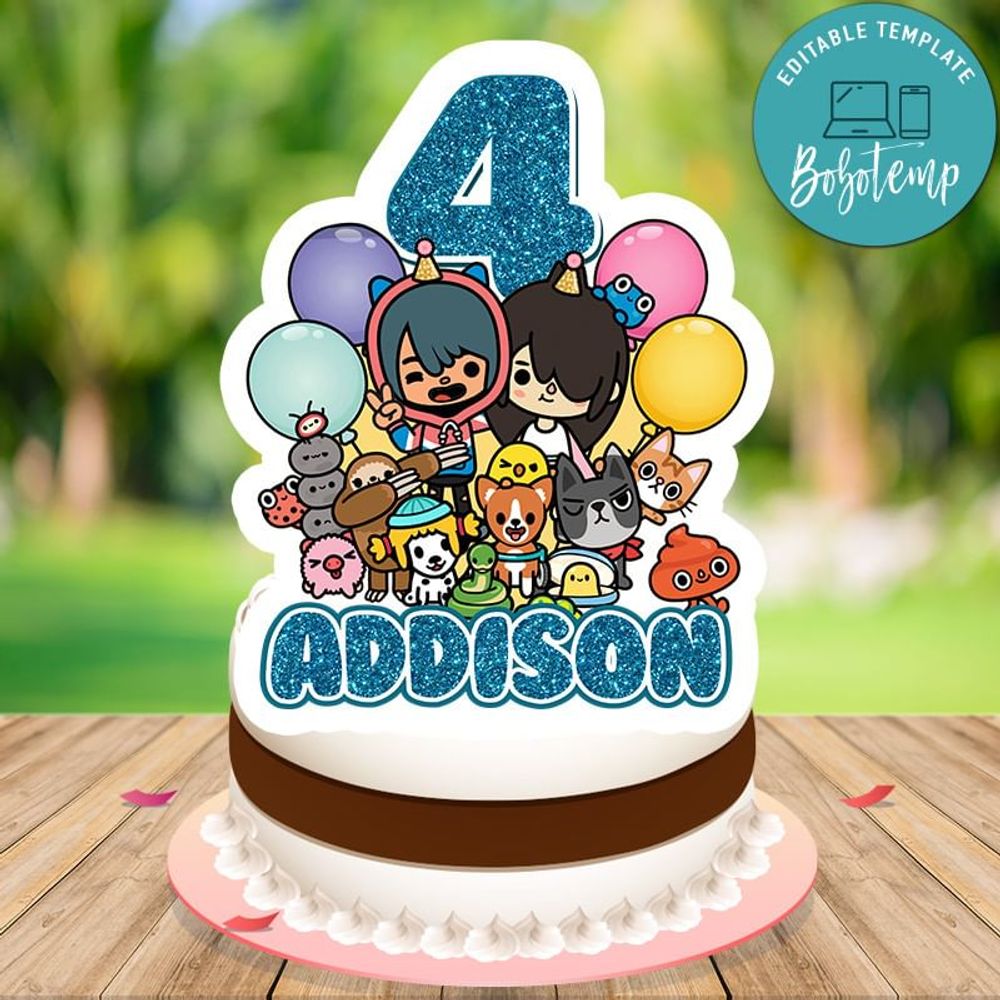 Toca Boca Cake Topper Template Printable Instant Download