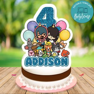 Toca Boca Cake Topper Template Printable Instant Download