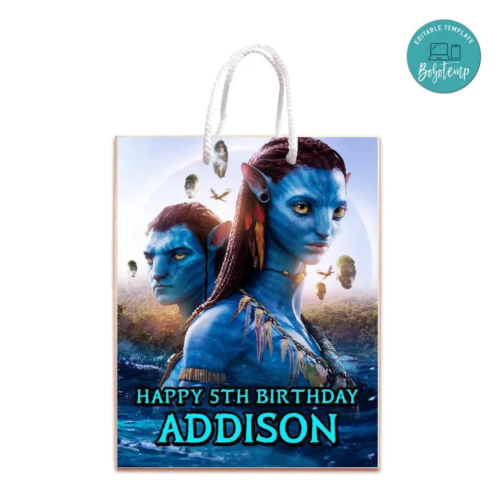 Avatar The Way Of Water Gift Bag Label Template Printable DIY ...