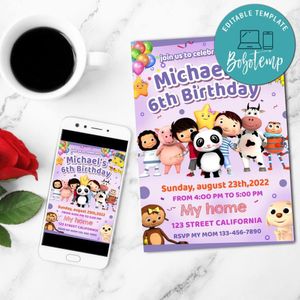 Little Baby Bum Birthday Flyer Customizable Template to Print at Home Instant Download