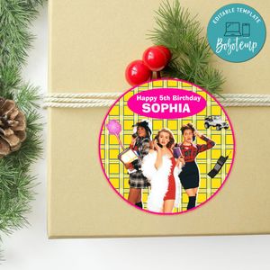 Clueless Circle Sticker Template Customizable to Print at Home Instant Download