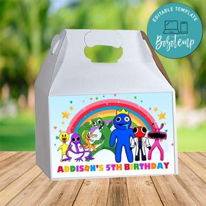 Rainbow Friends Roblox Gable Box Digital File Printable Instant Download